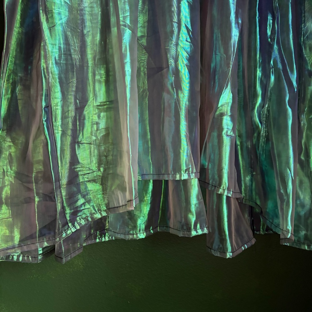 Nettle Studios Mushroom Dress in Electric Lettuce Metallic size OS+ - Picture 8 of 11
